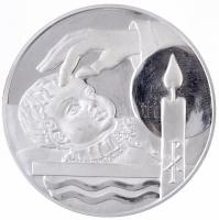 DN "Keresztelési emlékérem" jelzett Ag emlékérem díszdobozban, tanúsítvánnyal (31,1g/0.999/42,5mm) T:1(PP)