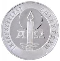 DN "Keresztelési emlékérem" jelzett Ag emlékérem díszdobozban, tanúsítvánnyal (31,1g/0.999...