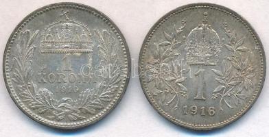 1916KB 1K Ag "Ferenc József" + Ausztria 1916. 1K Ag "Ferenc József" T:2