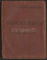 1945 Angol katona zsoldkönyve, számos későbbi bejegyzéssel