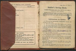 1945 Angol katona zsoldkönyve, számos későbbi bejegyzéssel