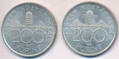 1993. 200Ft Ag "MNB" (2x) T:2