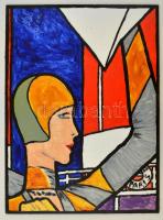 Vasanits Zoltán (1971- ): Búcsúzás. Olaj, farost, jelzett, 40×30 cm