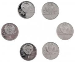 Szovjetunió 1977-1980. 1R Cu-Ni (6xklf) a XXII. Moszkvai Olimpiai Játékok sorozat darabjai eredeti d...