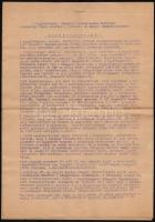 1956 Bp., A Nagybudapesti Központi Munkástanács négyoldalas stencilezett felhívása november 27-dikéről a munka felvételére a gyárakban azért, hogy a forradalom szellemében tárgyalni tudjanak a kommunista vezetéssel