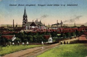 Diósgyőr (Miskolc); látkép az új templommal (fl)