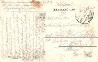 Kisvárda, Szent László utca üzletekkel, Állami polgári leány iskola. Kiadja Preisz Vilmos. Feldpost ...