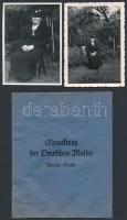 cca 1938 a Német Anyasági Kereszttel kitüntetett nő portréja, 2 db fotó, eredeti borítékban, 9×6,5 cm