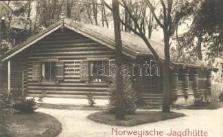 1910 Vienna, Wien I. Internationale Jagd-Ausstellung, Norwegische Jagdhütte / Norwegian hunting lodge, hunting exhibiton