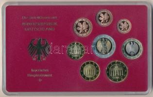 Németország 2003D 1c-2E (8x) forgalmi sor, müncheni verde, lezárt műanyag tokban T:PP
Germany 2003D...