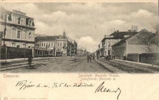 Temesvár, Timisoara; Józsefváros, Hunyadi utca. Louis Koch / street view (EK)