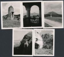 cca 1930-1940 Képek egy Badacsony környéki kirándulásról, 22 db fotó, 5x6 cm