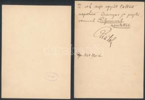 1929 Budapesti revütáncos finoman erotikus 2 db fotója, hátoldalán feliratozva, Photo Sonya, 15,5x11...