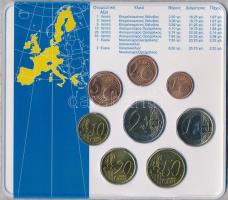 Görögország 2003. 1c-2E (8x) forgalmi sor műanyag tokban T:1 Greece 2003. 1 Cent - 2 Euros (8x) coin set, in plastic case C:UNC