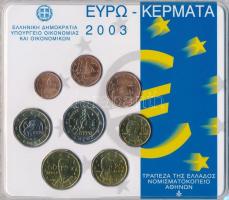 Görögország 2003. 1c-2E (8x) forgalmi sor műanyag tokban T:1
Greece 2003. 1 Cent - 2 Euros (8x) coi...