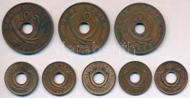 Nagy-Britannia 1929-1964. 1p Br (11x) + Brit Kelet-Afrika 1922-1961. 1c-10c Br (21x) + Brit Nyugat-A...