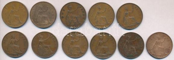 Nagy-Britannia 1929-1964. 1p Br (11x) + Brit Kelet-Afrika 1922-1961. 1c-10c Br (21x) + Brit Nyugat-A...