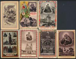 cca 1920-1940 15 db régi Szűz Mária kegyhelyes (Máriacell (10), Loretto(2), Marija Pomocince (2), Al...