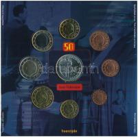 Belgium 2003. 1c-2E (8x) forgalmi sor + "50 éves a Belga televízió" emlékérem, karton dísz...