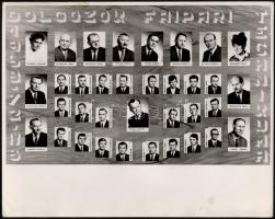 1951-1972 6 db régi iskolai tablófotó, 30x24 cm és 16x24 cm közötti méretben