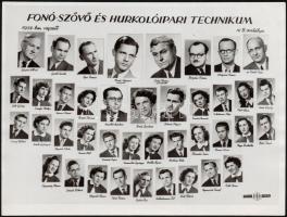 1951-1972 6 db régi iskolai tablófotó, 30x24 cm és 16x24 cm közötti méretben