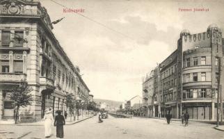 Kolozsvár, Cluj; Ferenc József út, Berlitz nyelviskola / street view with language school (EK)