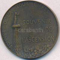 Franciaország ~1889. Sommet de la Tour Eiffel - Souvernir de lAscension (Az Eiffel-torony csúcsa - A felépítés emlékérme) jelzett Br emlékérem. Szign.: CAM(?) (40,5mm) T:1-,2 France ~1889. Sommet de la Tour Eiffel - Souvernir de lAscension (Top of the Eiffel Tower - Souvenir of the Ascent) hallmarked Br commemorative medal. Sign.: CAM(?) (40,5mm) C:AU,XF