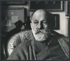 Favics Péter: Barcsay Jenő festőművész fotója. 2 db 14x16 cm