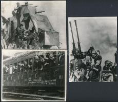 19 db fotó a spanyol polgárháborúból. Rajta magyar harcolók is. Nagyrészt későbbi nagyítás, egy két ...