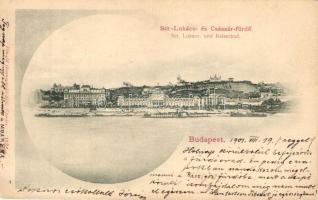 Budapest II. Szent Lukács és Császár fürdő; Divald 112. (EK)