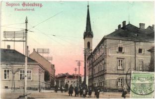 Sopron, Oedenburg; Flandorfer út. Josef Popper kiadása, TCV card (kis szakadás / small tear)