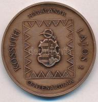 Fritz Mihály (1947-) 1994. "Kossuth Lajos halálának centenáriuma / MÉE-Szeged" Br emlékérem (42,5mm) T:1