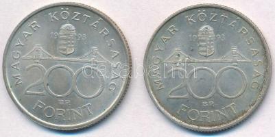 1993. 200Ft Ag "MNB" (2x) T:2