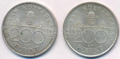 1993. 200Ft Ag "MNB" (2x) T:2