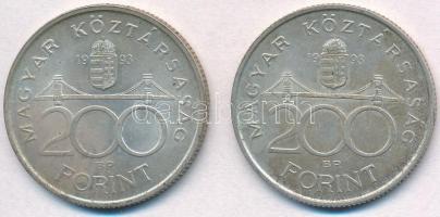 1993. 200Ft Ag "MNB" (2x) T:2