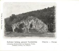 Pöstyén, Piestany; Radosnai barlang. A. Bernas kiadása / Teufelshöhe / cave