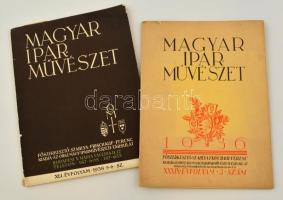 1936, 1938 A Magyar Iparművészet XXXIX. évfolyamának 3. száma(Muskátli kézimunka melléklet, Mallást Gitta hotelreklám) és XLI. évfolyamának 5-6. száma