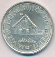 Lapis András (1942-) 1981. "10 éves a Kiskőrösi Csoport / Petőfi szülőháza" jelzett Ag emlékérem (34,75g/0.640/43mm) T:1-,2