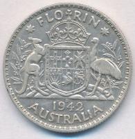 Ausztrália 1942S 1Fl Ag "VI. György" T:2
Australia 1942S 1 Florin Ag "George VI&quot...