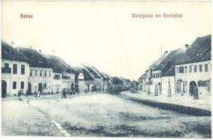 Nagydisznód, Heltau, Cisnadie; Piac utca és tér / Marktgasse mit Marktplatz / market square and street