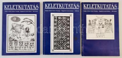 1973-2006 Keletkutatás 13 száma, Szerk.: Kara György, Terjék József, Kakuk Zsuzsa, Dávid Géza, Fodor...