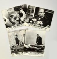 1967 Filmfotók az Sellő a pecsétgyűrűn című magyar filmből, 4 db, Latinovits Zoltán, Pécsi Sándor, feliratozva, az egyiken kis sérülés, 24x30 cm