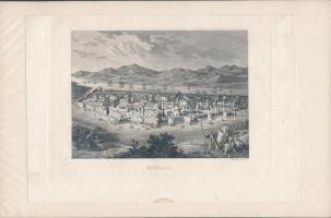 Roßmäßler, Johann Friedrich (1775-1858): Bagdad látképe, rézmetszet, papír, 10×13,5 cm