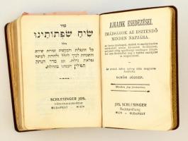 cca 1930 Egy izraelita és egy keresztény imakönyv bőr kötésben