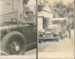 Régi idők kocsija, 5 db fotó, köztük 1 db múzeumi fotólappal, különböző méretben