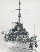 3 db osztrák-magyar haditengerészeti fotó (legénység, hadihajók), modern előhívások, hátuljukon feli...