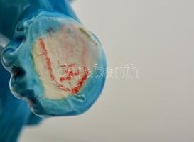 Kínai porcelán oroszlán pár.  Jelzett. Hibátlan / Chinese lion pair. Chinaware, signed. 30x19 cm