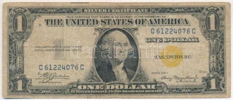 Amerikai Egyesült Államok 1934-1945. (1935A) 1$ "Silver Certificate - kisméretű" sárga pecsét, "William Alexander Julian - Henry Morgenthau Jr." T:III  USA 1934-1945. (1935A) 5 Dollars "Silver Certificate - small size" Yellow seal, "William Alexander Julian - Henry Morgenthau Jr." C:F Krause 416.a