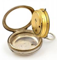 cca 1880 Miller & Stewart Hereford jelzett zsebóra. Korai ankerjáratos, kulcsos, háromfelé nyith...