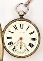 cca 1890 Read  & Son, Coventry jelzett zsebóra. Kulcsos, háromfelé nyitható, hibátlan számlappal...